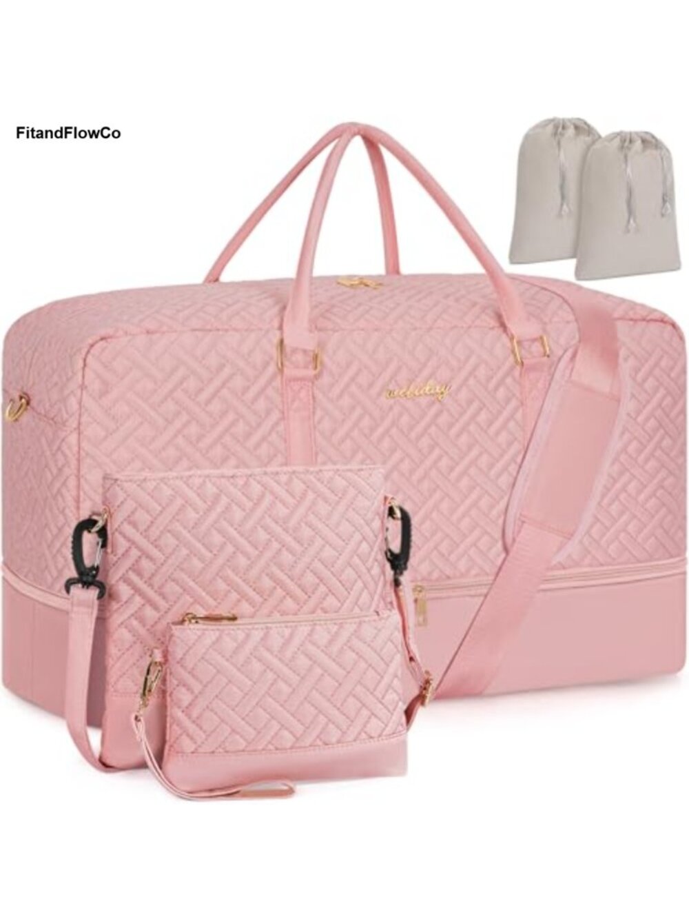 21" Weekender Bag 5 Piece Set Travel Duffel Polyester Waterproof Carry On